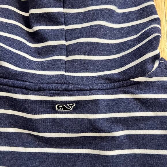 Vineyard Vines Shep Shirt Womens Medium Blue Stripe Preppy Hooded - Picture 4 of 7